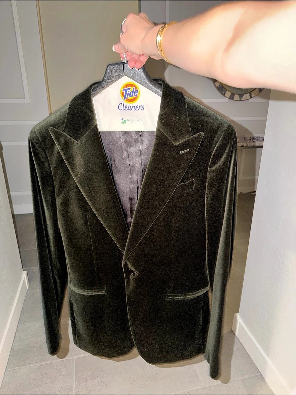 38R Reiss Green Apsara Velvet Blazer Excellent Condition
